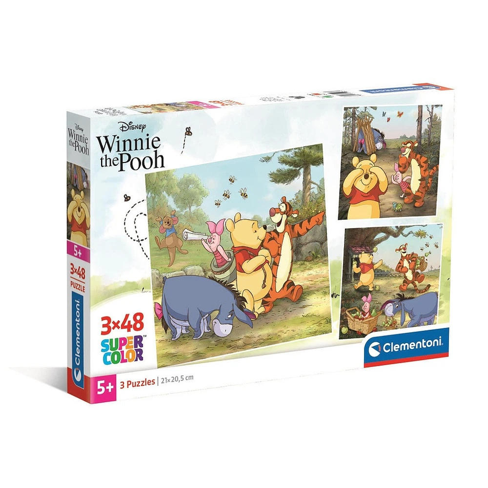 Puzzle Disney Winnie l'ourson 3x48 p